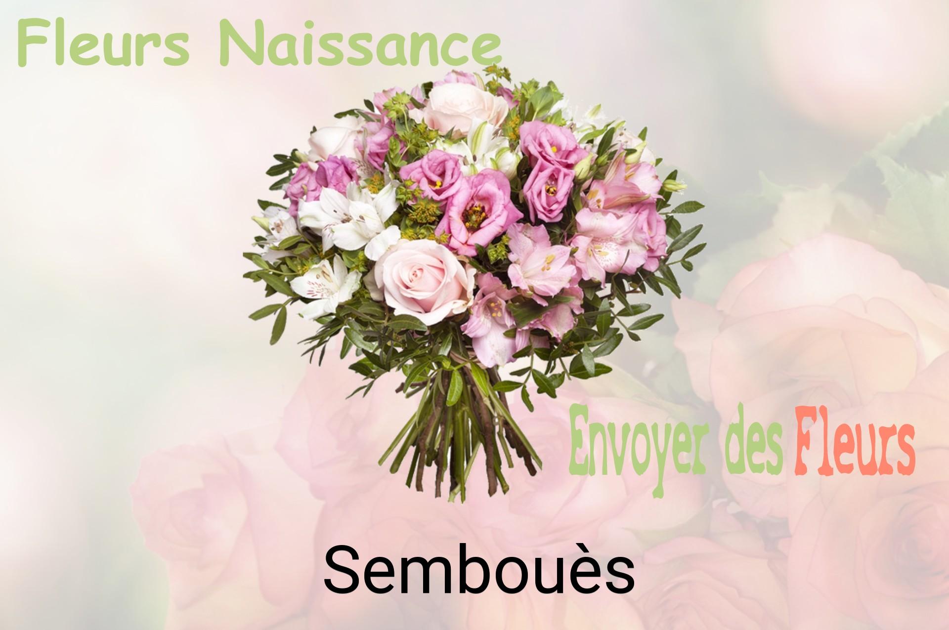 Bouquet de fleurs de naissance livré à Sembouès